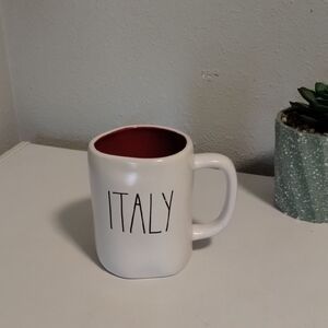 Rae Dunn White Mug with Red Interior - Italy Design
